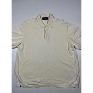Vintage Brooks Brothers Cream Long Sleeve Polo Shirt Mens XL Cotton Hong Kong